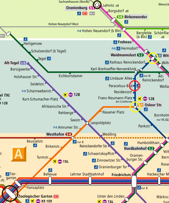 Ausschnitt aus U-Bahnplan